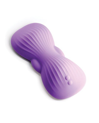 The Techno Trap grinding pad displayed from an angled view, highlighting its slim shape, soft-touch silicone exterior, and compact, body-hugging design.