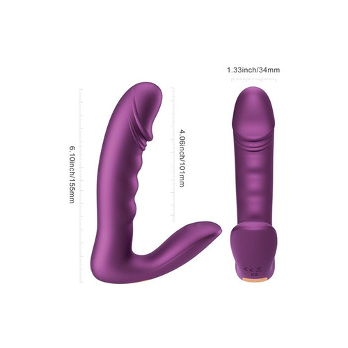 Product image displaying the Rora 2 vibrator with labeled measurements, highlighting overall length and diameter for size reference.