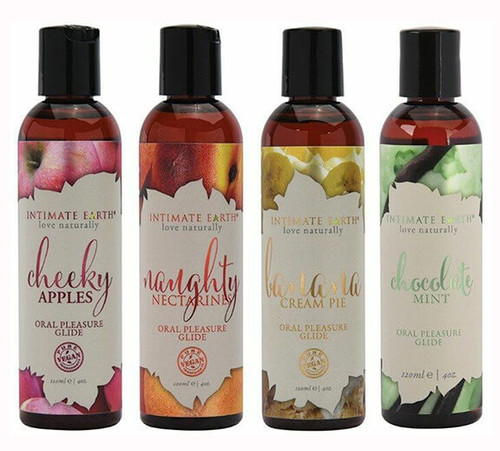 100% Vegan Intimate Earth Flavored Lubricants with certified organic ingredients