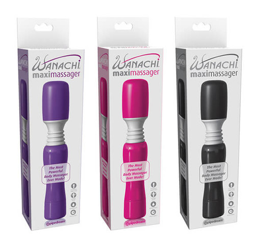 Pipedream Wanachi Maxi Vibrator - Black, Pink, Purple
