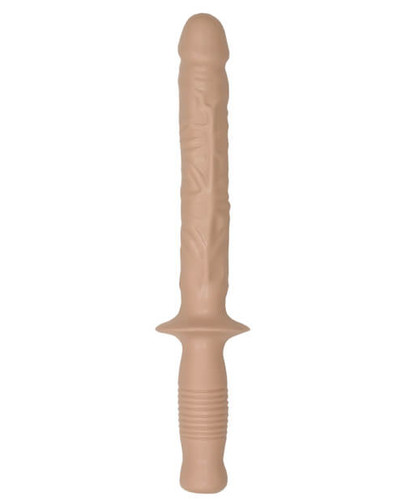 Manhandler Dildo with Thrusting Handle - 15 inches