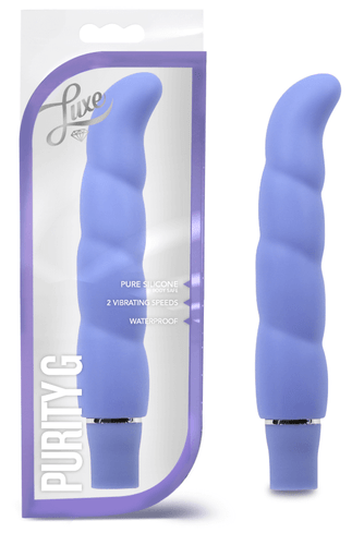 The Blush Purity Silicone G-Spot Vibe in Periwinkle Blue