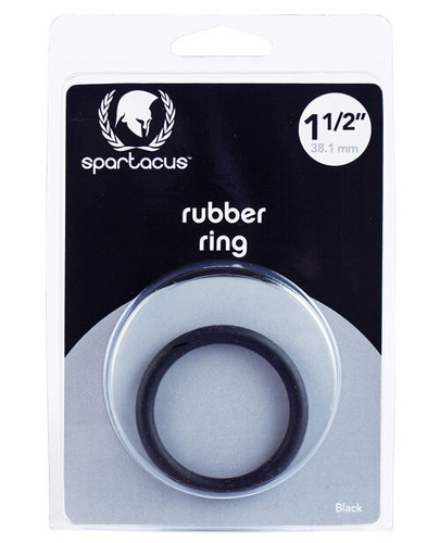 1 1/2 - 4 cm rubber cock ring - black