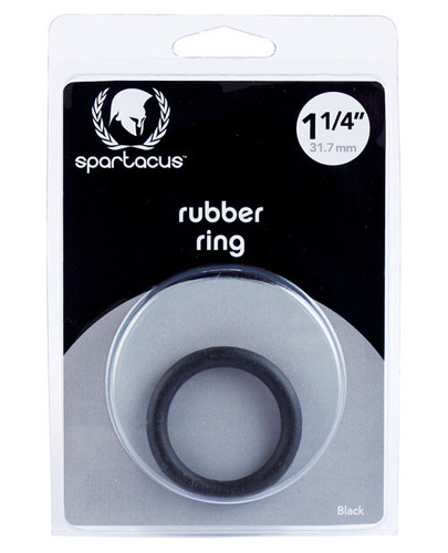 1 1/4  - 1.25 inch rubber cock ring - black