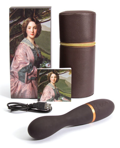 this vibrator comes beautifully packaged with portaiture of Emmeline Pankhurst