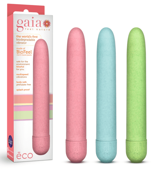 Blue Gaia Eco Vibrators - Pink, Green and Blue