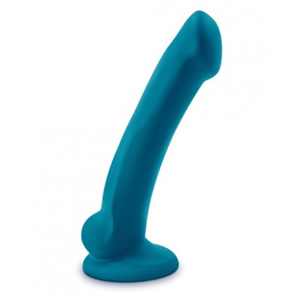 Teal Green Silicone Dildo with suction base