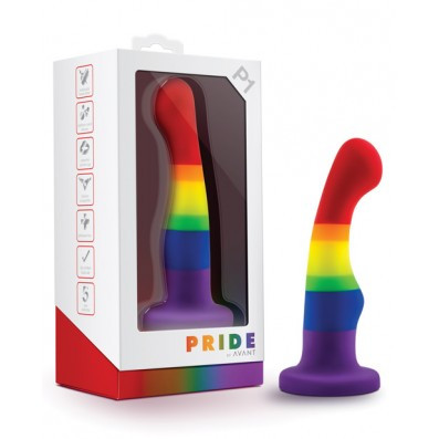 Blush Avant Pride 1 Dildo - Rainbow Flag