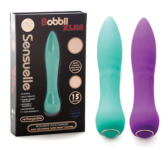 Sensuelle Bobbi XLR8 Turbo Bullet Clit Vibe - Purple or Aqua Green