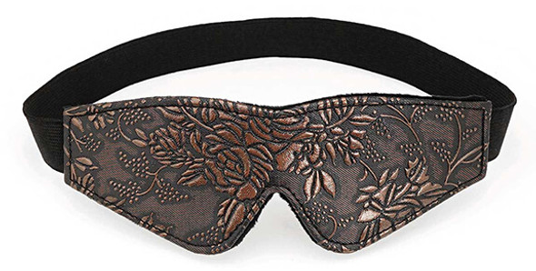 Spartacus Fur-Lined Blindfold - Brown Floral