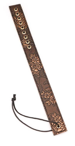 Spartacus Brown Floral Print Leather Paddle