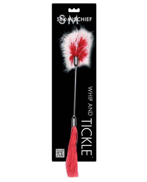 Sex & Mischief Red Whip and Tickle Wand