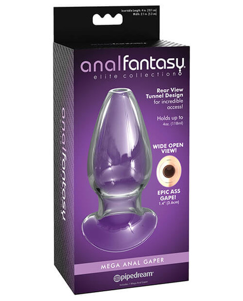 Anal Fantasy Mega Anal Glass Gaper - Open Tunnel Butt Plug