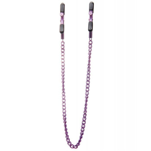 Shots OUCH Purple Chain Nipple Clamps