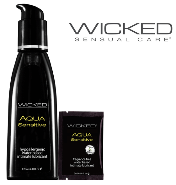 Wicked Sensual Care Hypoallergenic Aqua Sensitive Water-Based Lubricant - Fragrance-Free