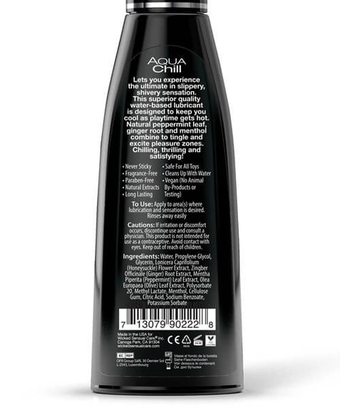 Sensual Care Aqua CHILL Water-Based Lubricant Ingredients