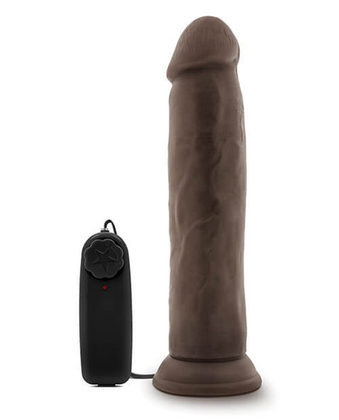 Dr. Skin Throb 9.5" Vibrating Chocolate Cock - One Beautiful BBC!