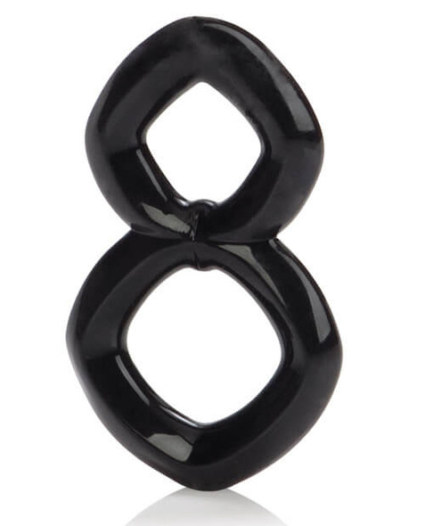 Black Double Cock Ring