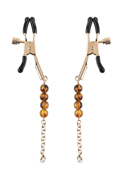 Sincerely Amber Beaded Nipple Clamps