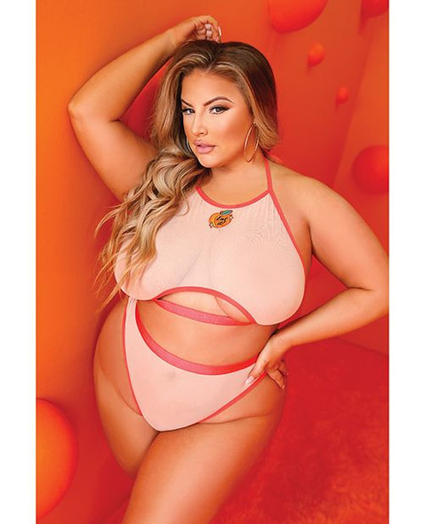 Vibes Just Peachy Queen Halter & High-Waisted Thong