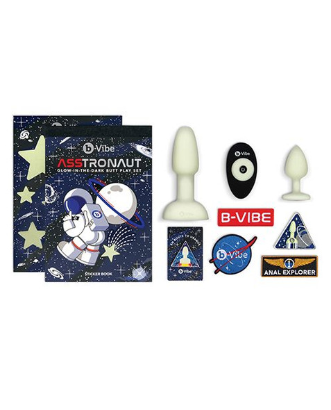 b-Vibe ASStronaut Glow In The Dark Butt Play Set