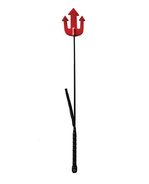 Rouge Leather Pitchfork Riding Crop - BDSM Toys