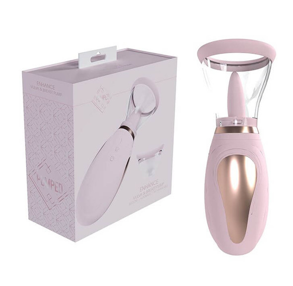 Enhance Rechargeable Vulva Pump for Clit or Nipples - Pink