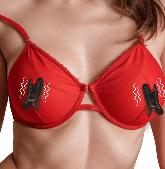Dark Grip Vibrating Nipple Clamps