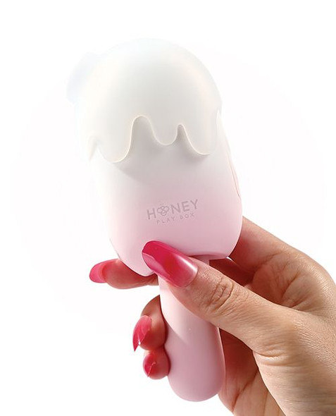 Popsicle-shaped sucking vibrator