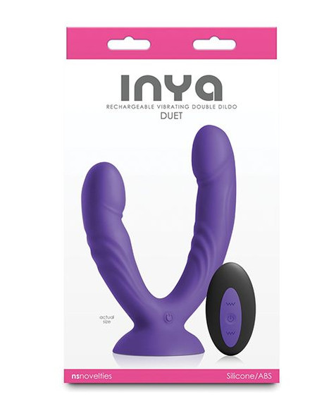 Vibrating double dildo with suction cup