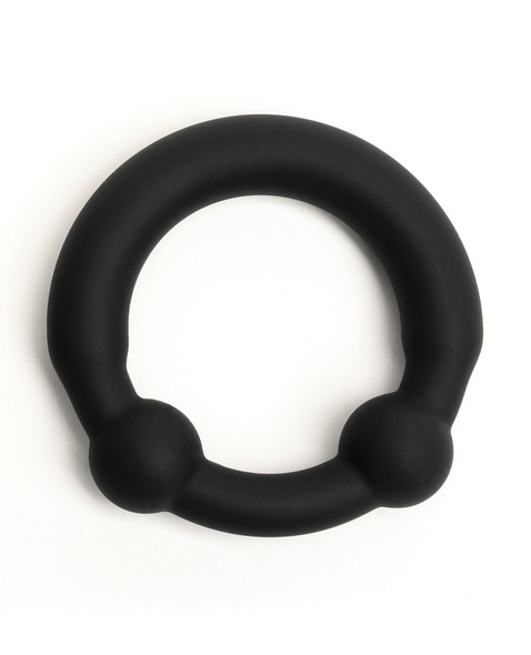 Front view of the Sport Fucker Grand Prix Fusion Ring showing the smooth silicone exterior, circular shape, and raised bumps designed for added stimulation.