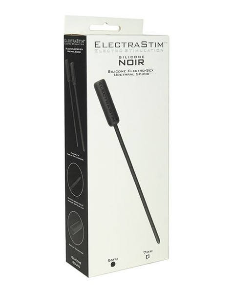ElectraStim Silicone Noir Flexible Electro Sound - Shown in branded packaging