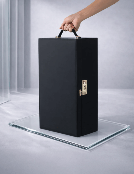 Le Coffret Prestige Luxury Locking Storage Case with combination lock and carry handle for discreet sex toy storage