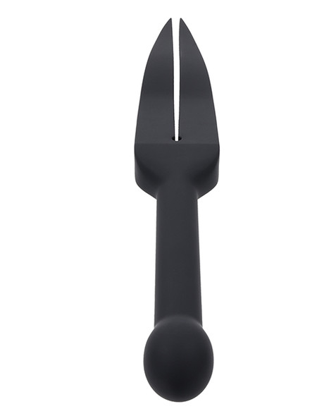 Edge Silicone Tawse featuring a flexible split-tail silicone striking head and smooth rounded insertable handle.