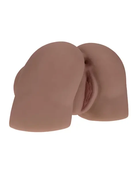 Kaya Bloom dark skin dual-entry bodyform masturbator - shown in doggie style position