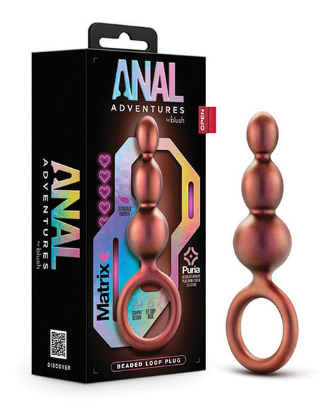 Matrix Copper Beaded Loop Plug showing three graduated silicone beads and circular retrieval loop