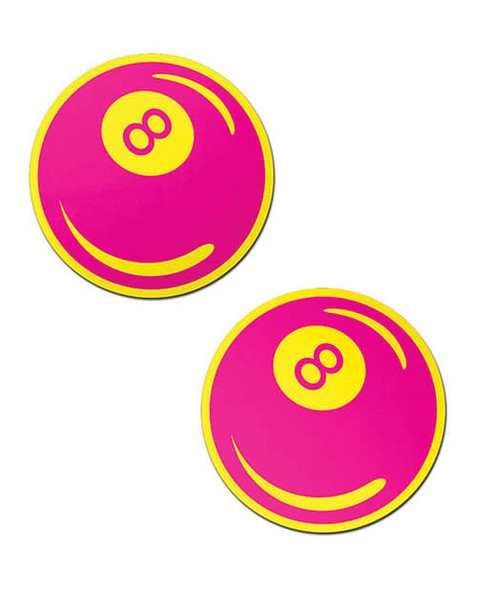 UV reactive Neon 8-Ball Nipple Pasties for raves and festivals