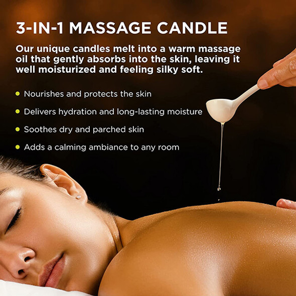 Earthly Body Massage Candles are made from natural ingredients.