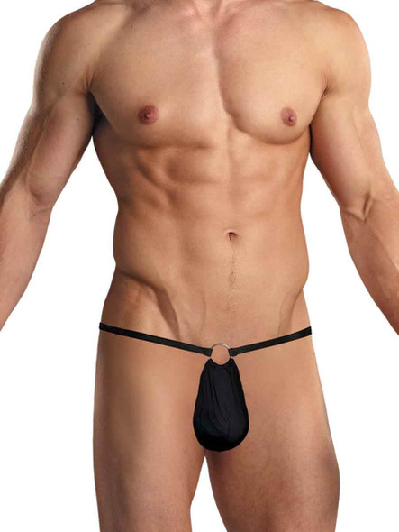 Male Power Teardrop G-String - Black