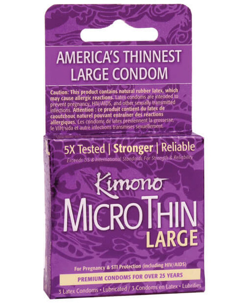 Kimono MicroThin LARGE Condoms - 3 Pack