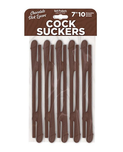 Brown Party Pecker Straws