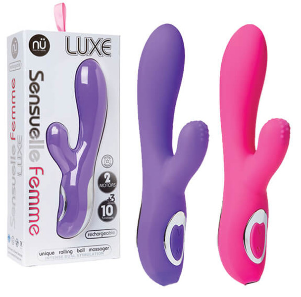 Sensuelle Femme Luxe 10 Fun Rabbit Massager - Pink or Purple