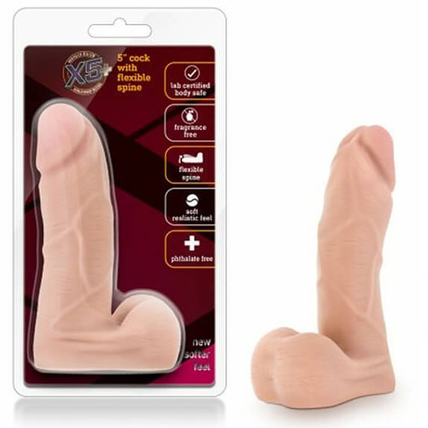 Blush X5 Plus 5" Cock with Flexible Spine