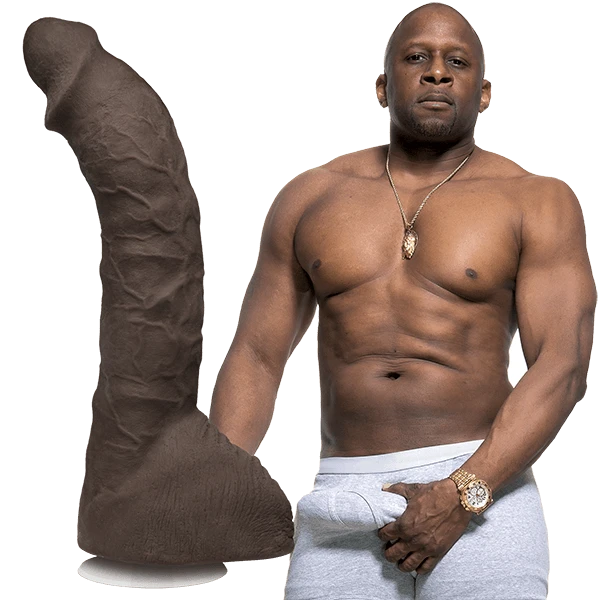 Own the Prince Yahshua ULTRASKYN 10.5" Signature Cock by Doc Johnson. Massive size, lifelike dual-density feel, and Vac-U-Lock compatibility for hands-free play.