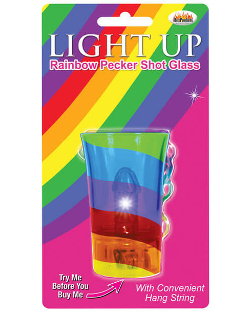 Light Up Rainbow Pride Pecker Shot Glass