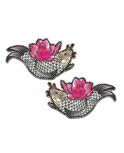 Pastease  Adhesive Nipple Pasties: Koi Fish and Lotus Flower