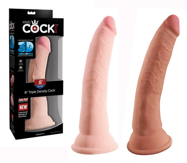 King Cock Plus Triple Density Cocks - White or Brown