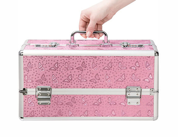 Pink Lockable Vibrator Case - Large