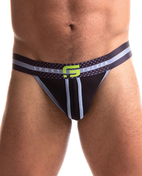Sport Fucker Jersey Jock - Black/Green
