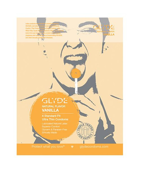 GLYDE Organic Vanilla Flavored Condoms